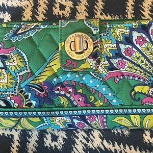 Vera Bradley Green Paisley Clutch